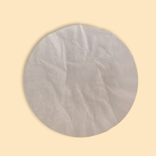 White circular coffee filter, pack of 50, disposable paper filters for brewing perfect coffee